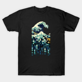 Kanagawa in Pixels T-Shirt